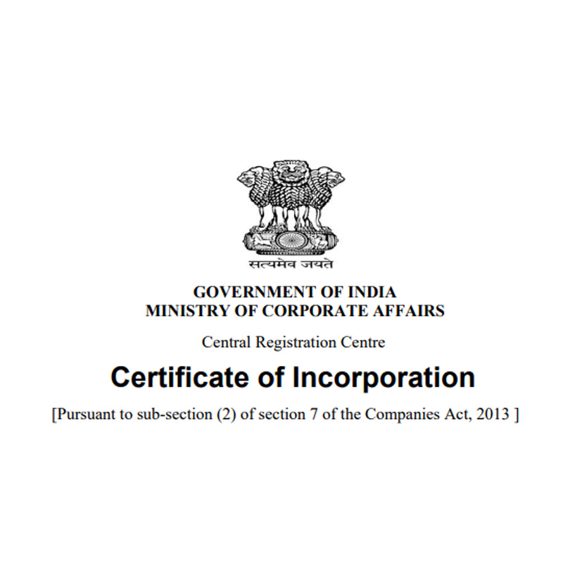 CERTIFICATE OF INCORPORATION
